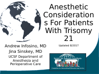 Anesthesia in Trisomy 21.ppt